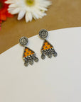 Hiral Hand Silver 925 Painted Earrings