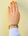 Igor Silver 925 Gold Plated Emerald Bracelet