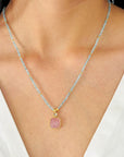 Shriyle Colorstone Gold Plated Silver 925 Necklace