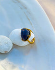 Gemma Iolite 18K Gold Plated Silver Ring