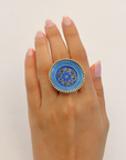 Aarna Enamel Silver 925 Ring