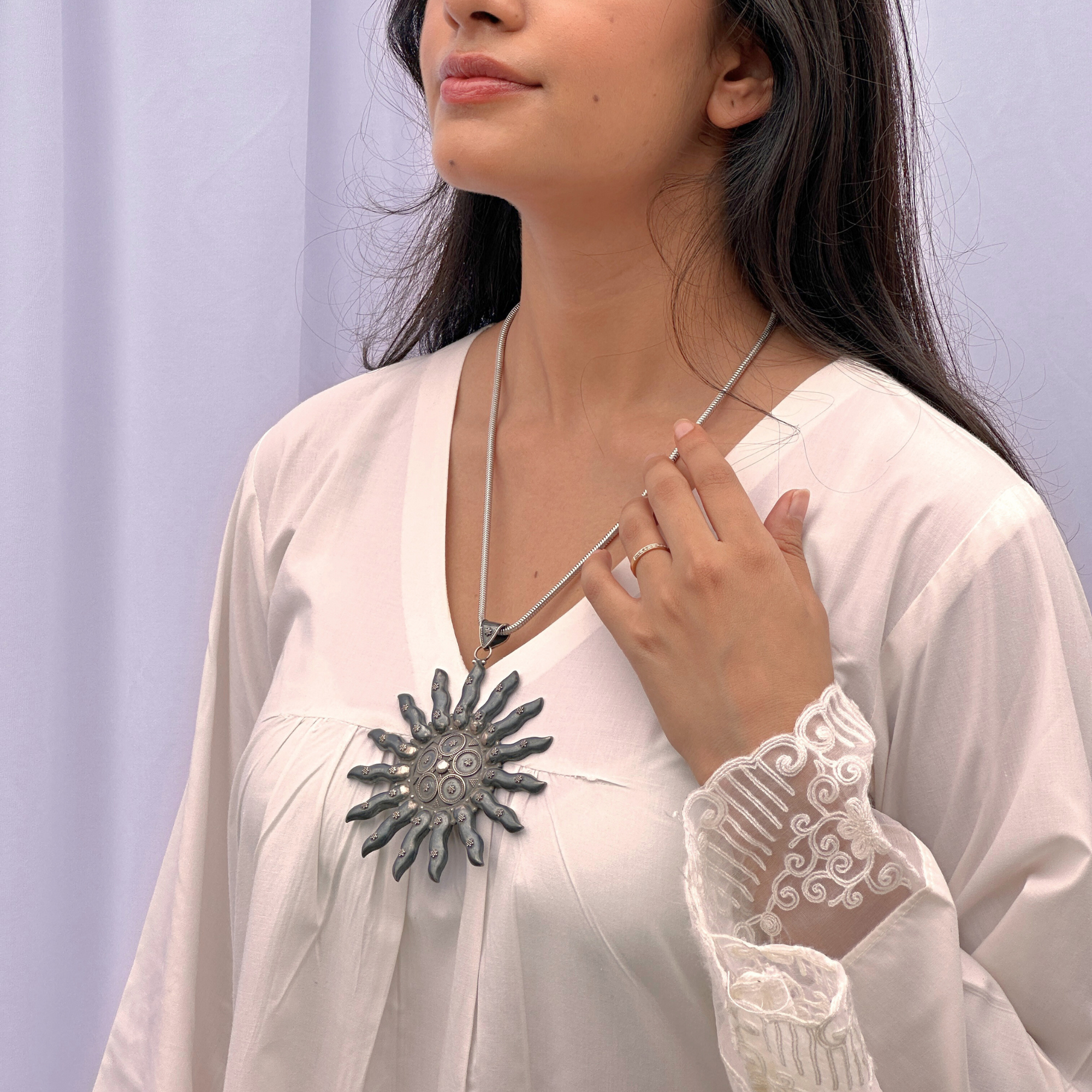 Suryavrat Silver 925 Traditional Pendant