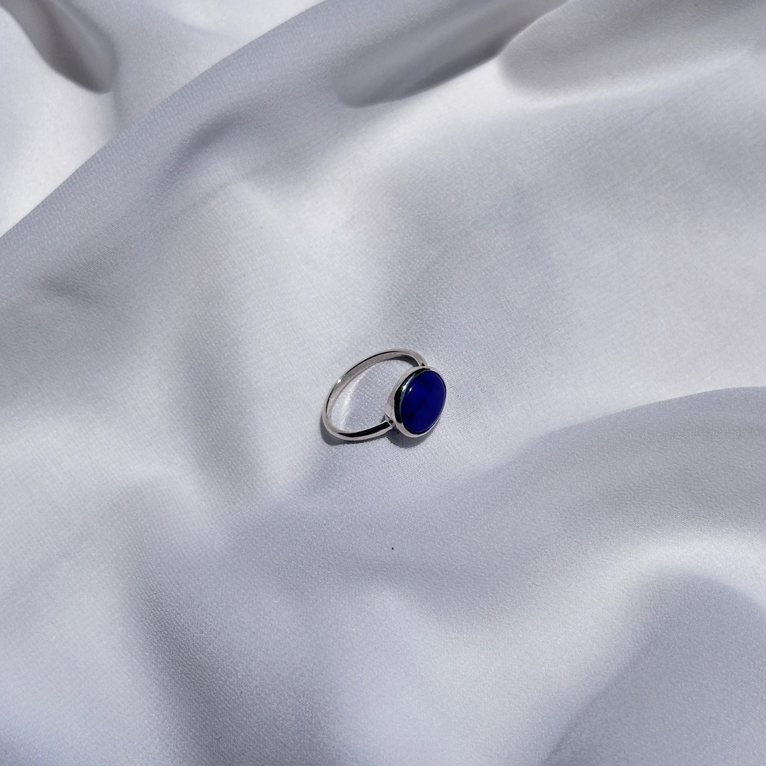 Lapis Lazuli 18K White Gold Ring