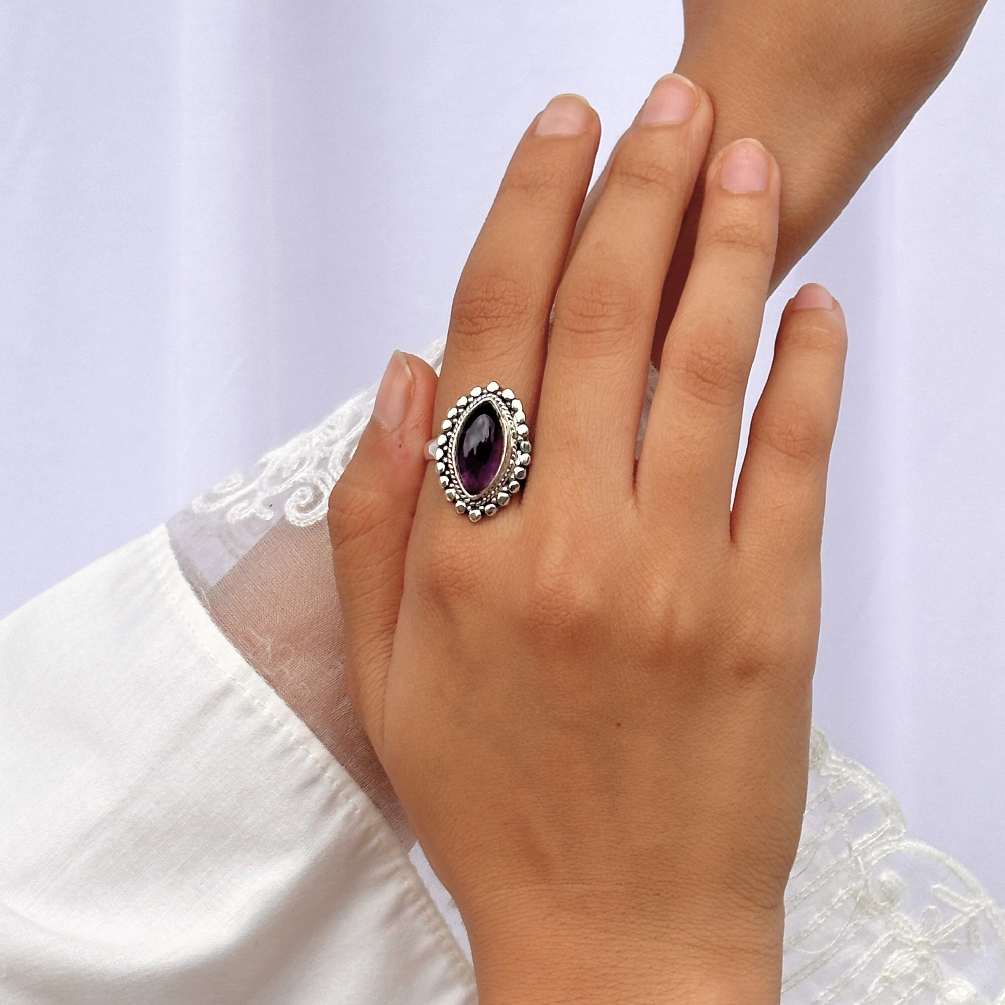 Nayan Traditional Gemstone Silver 925 Ring