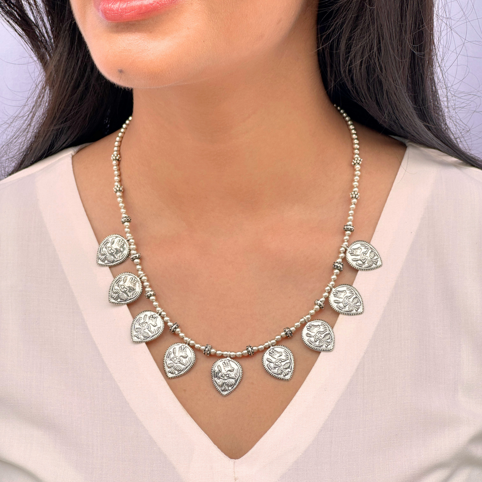 Kin Traditional Silver 925 Necklace