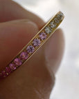 Pink Sapphire & Diamond 18K Gold Ring