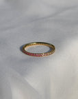 Pink Sapphire & Diamond 18K Gold Ring