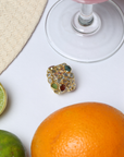 Zephyr Tourmaline and Diamond Gold Plated Silver Ring