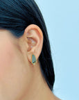 Klio Tourmaline & Diamond 18K Gold Plated Silver 925 Earrings