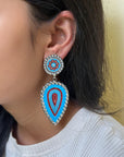 Samstha Enamel Silver 925 Earrings