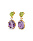 Eri Amethyst and Peridot Earrings