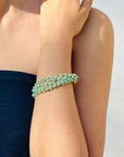 Beady Gemstone 18k Gold Plated Silver 925 Bracelet