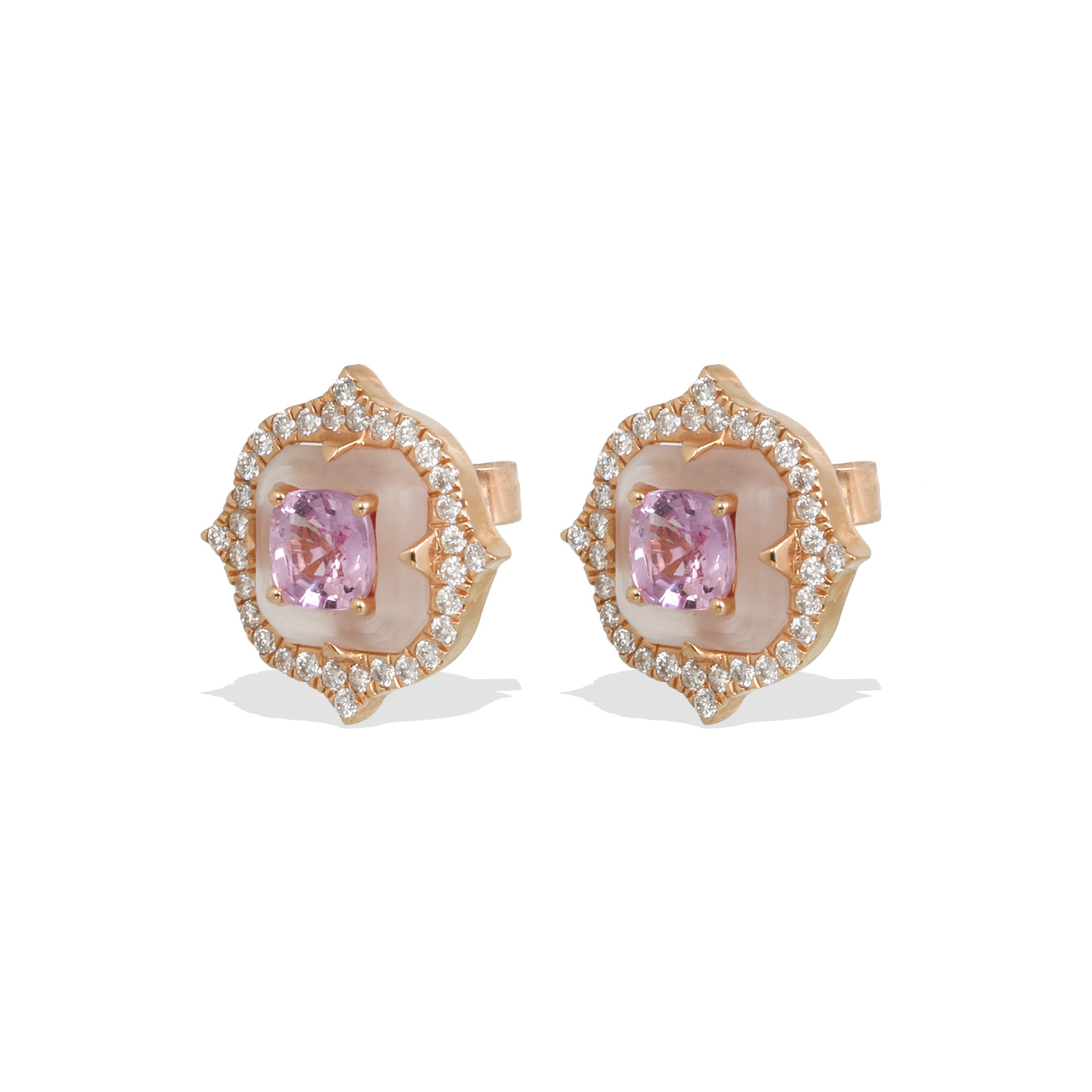 Lua Pink Sapphire Earrings
