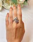 Snake Spiral Diamond Ring