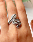 Snake Spiral Diamond Ring