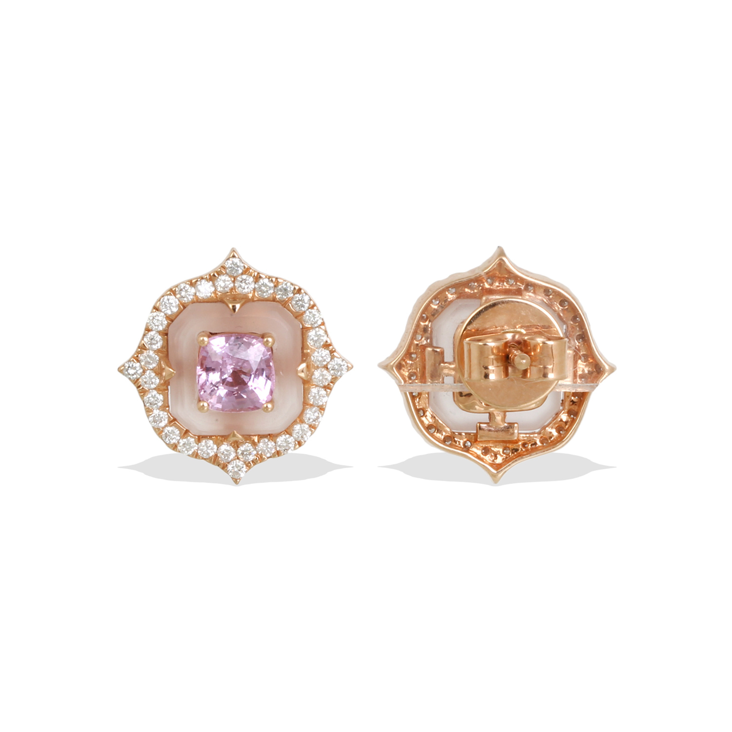 Lua Pink Sapphire Earrings