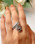 Snake Spiral Diamond Ring