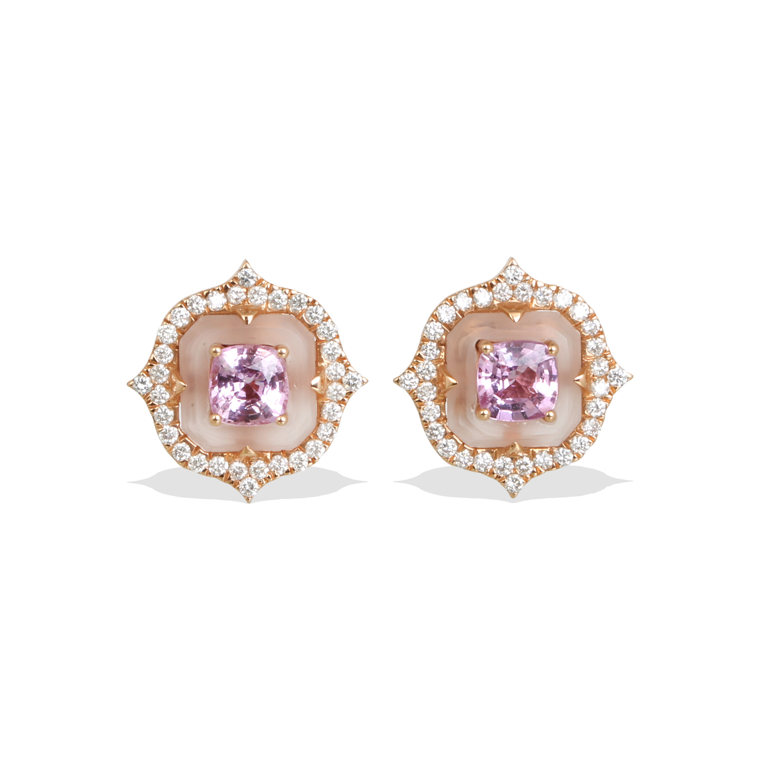 Lua Pink Sapphire Earrings