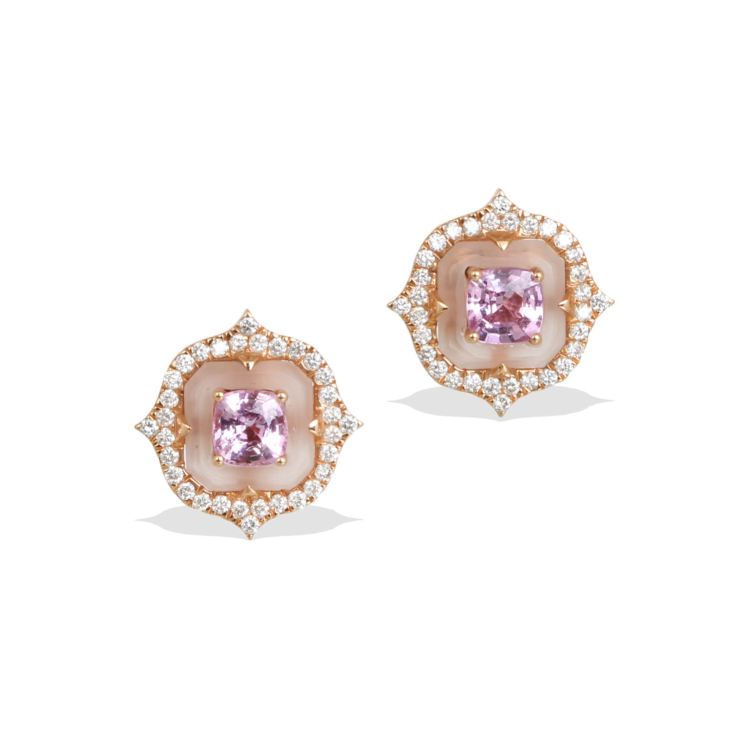 Lua Pink Sapphire Earrings