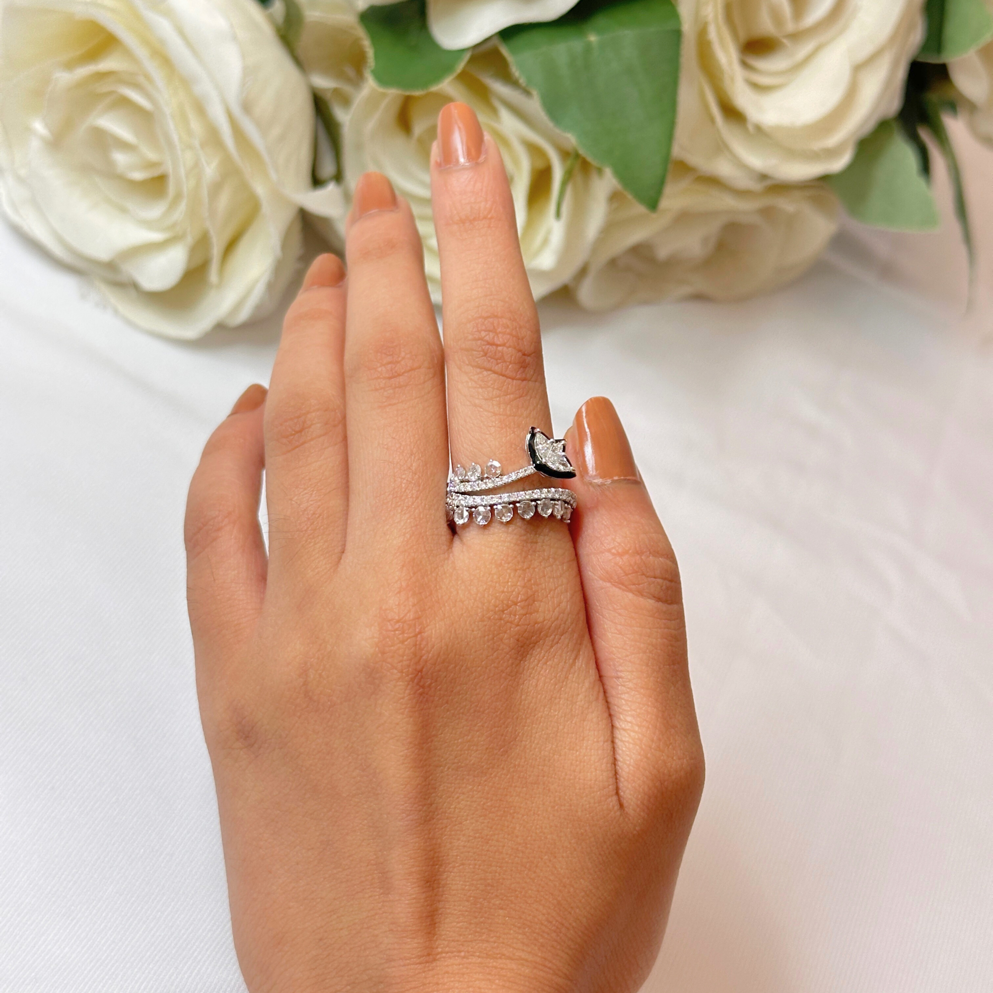 Spiral Diamond Ring