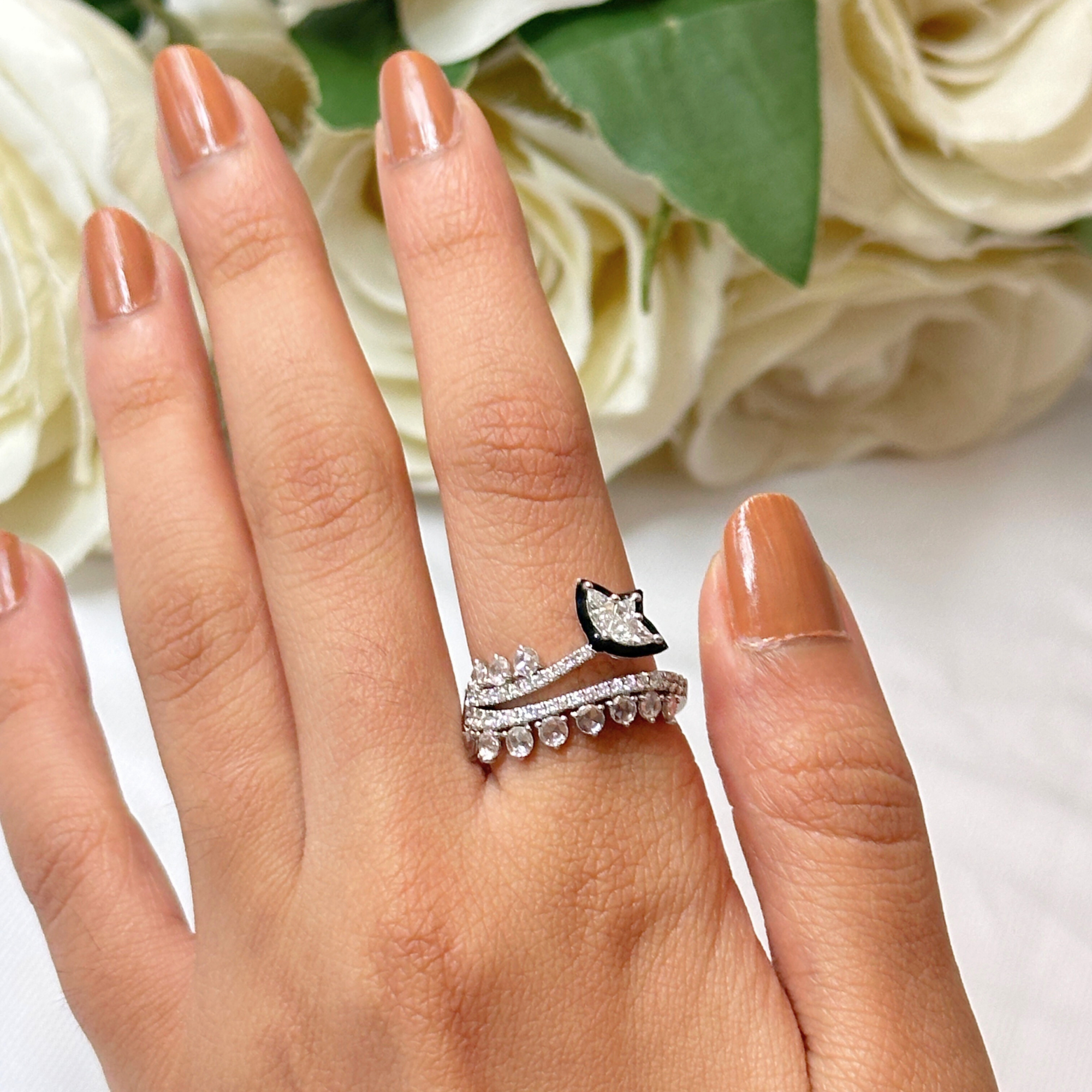 Spiral Diamond Ring