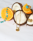 Wategos Turquoise Gold Plated 18K Silver 925 Necklace