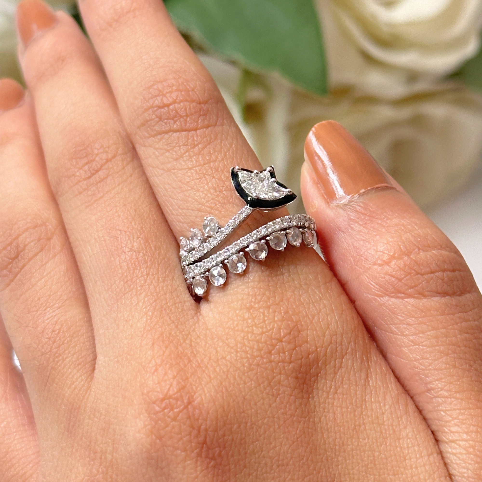 Spiral Diamond Ring