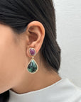 Navya Ruby & Emerald Silver 925 Earrings