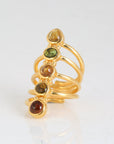 Reyna Tourmaline 18K Gold Plated Silver 925 Ring