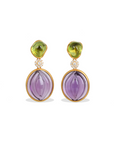 Eri Amethyst and Peridot Earrings