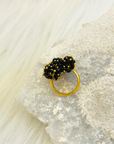 Black Onyx Beads Ring