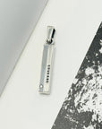 Engravable Bar Men's Silver 925 Pendant