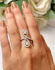 Two Pear Shape Diamond Ring