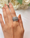 Earth Dome Ring with Black Onyx & Diamonds