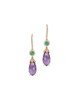 Miu Amethyst & Emerald Earrings
