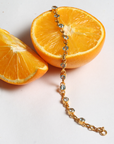 Clik Aquamarine 18K Gold Plated Silver 925 Bracelet