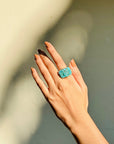 Blue Hues Beads Ring