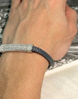 Zern Men's Zircon Silver 925 Bracelet