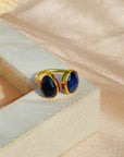Taarush Sapphire 18K Gold Plated Silver 925 Rings