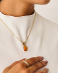 Opal & Diamond 18K Gold Pendant