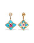 His Turquoise and Ruby Earrings