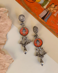 Rajkanya Handpainted Miniature Art Silver 925 Earrings