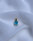 Blue Topaz Oval 18K Gold Pendant