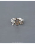 silver white ring