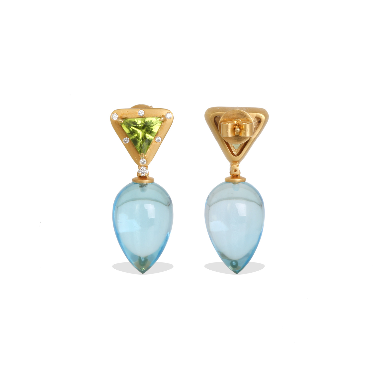 Sena Blue Topaz and Peridot Earrings