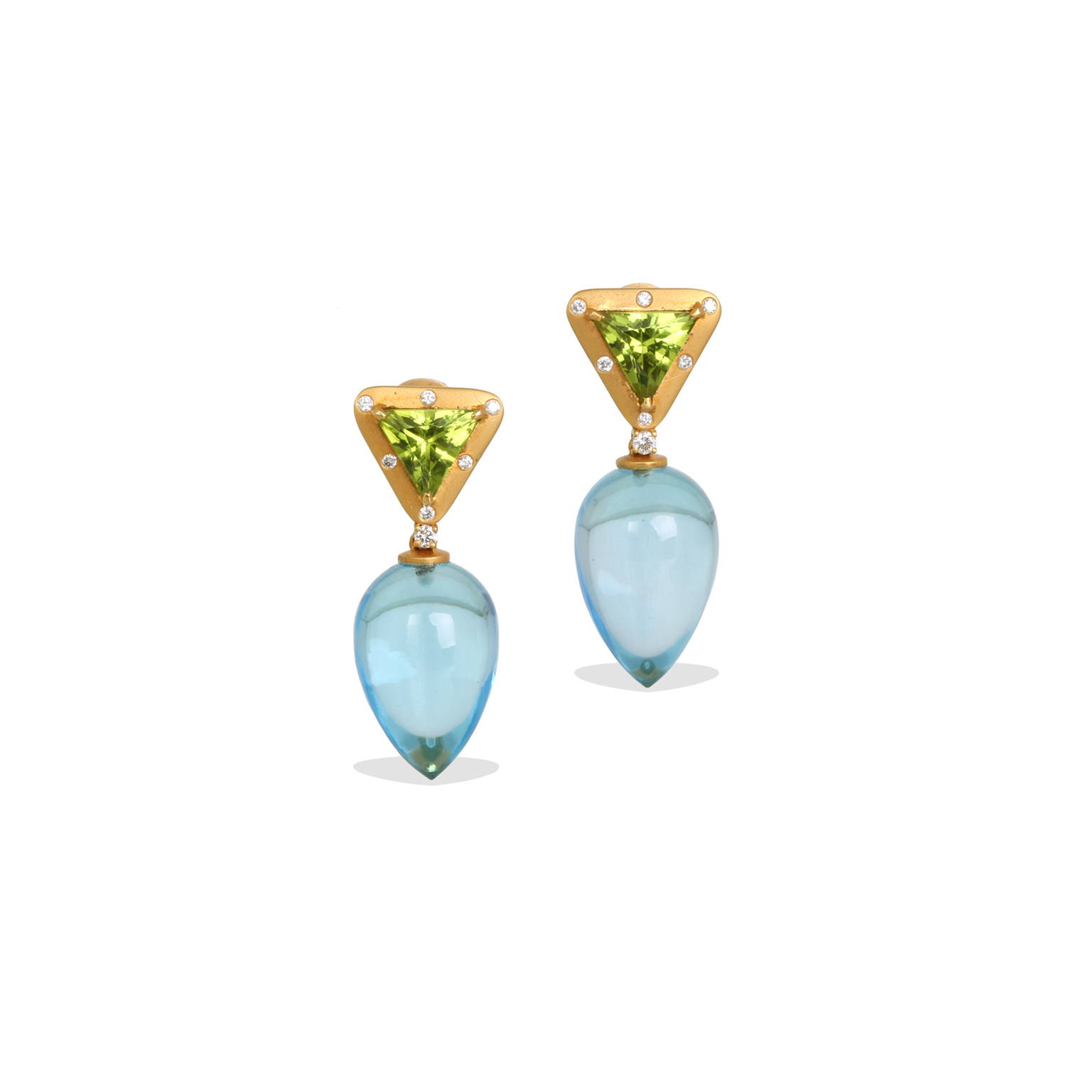 Sena Blue Topaz and Peridot Earrings