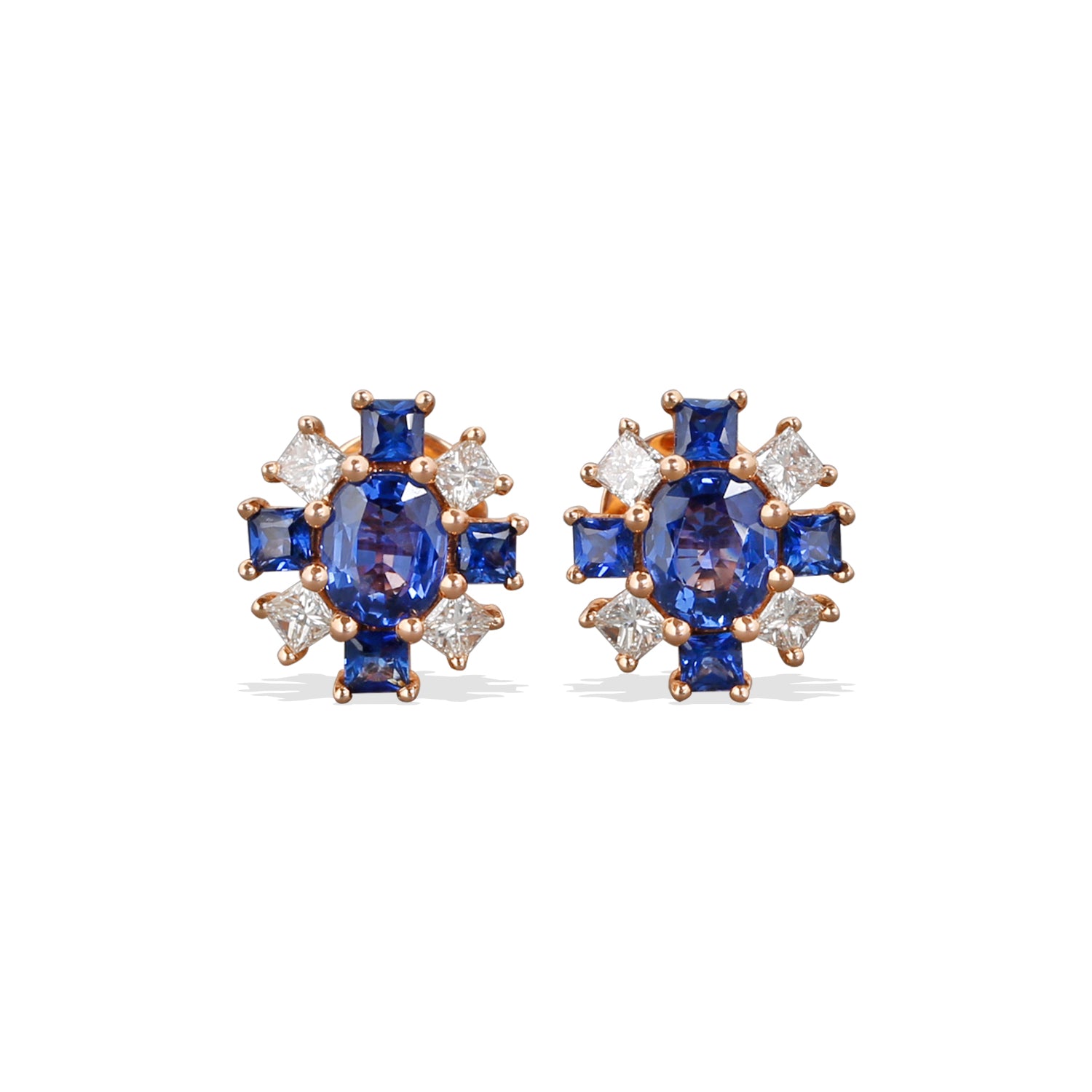 Sapphire Diamond Studs