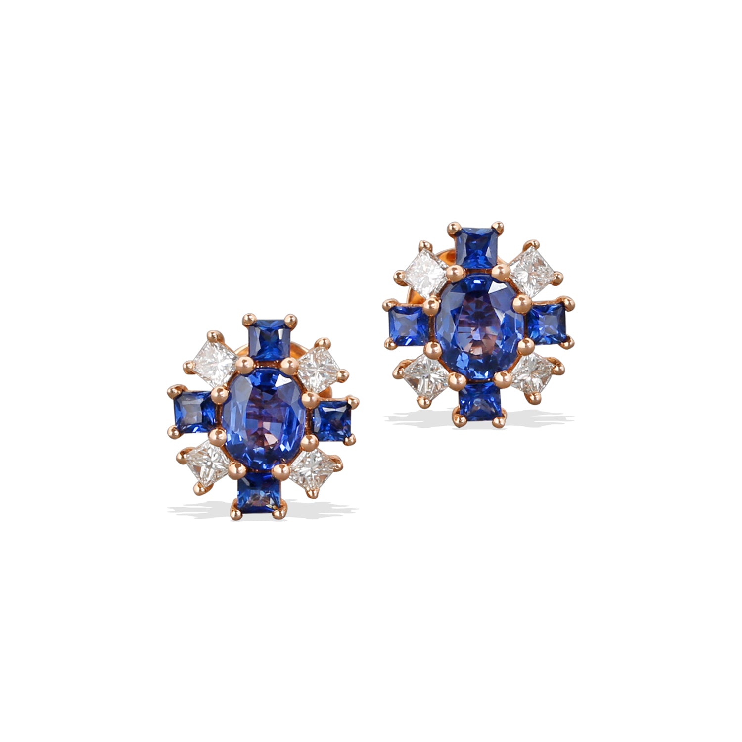 Sapphire Diamond Studs