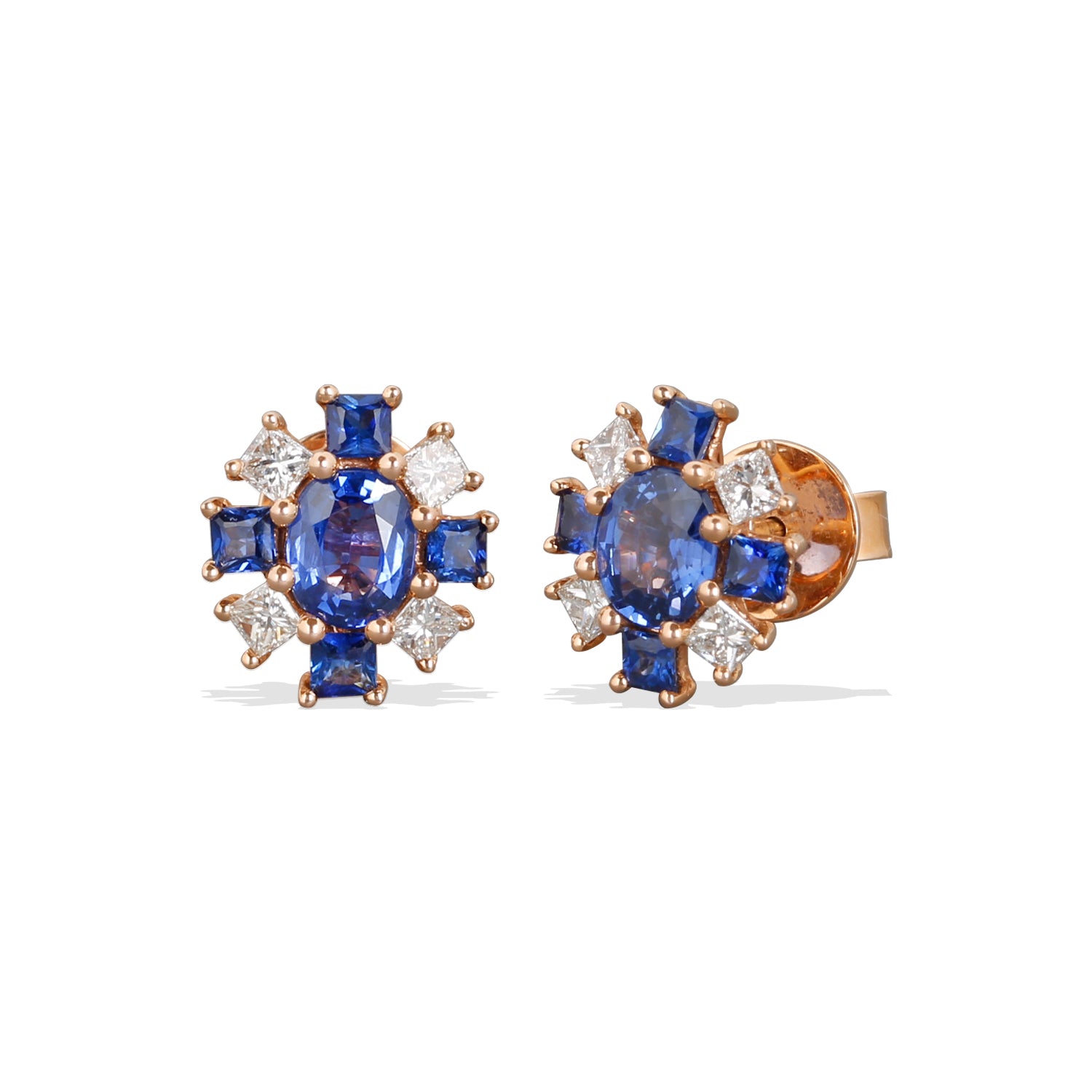 Sapphire Diamond Studs