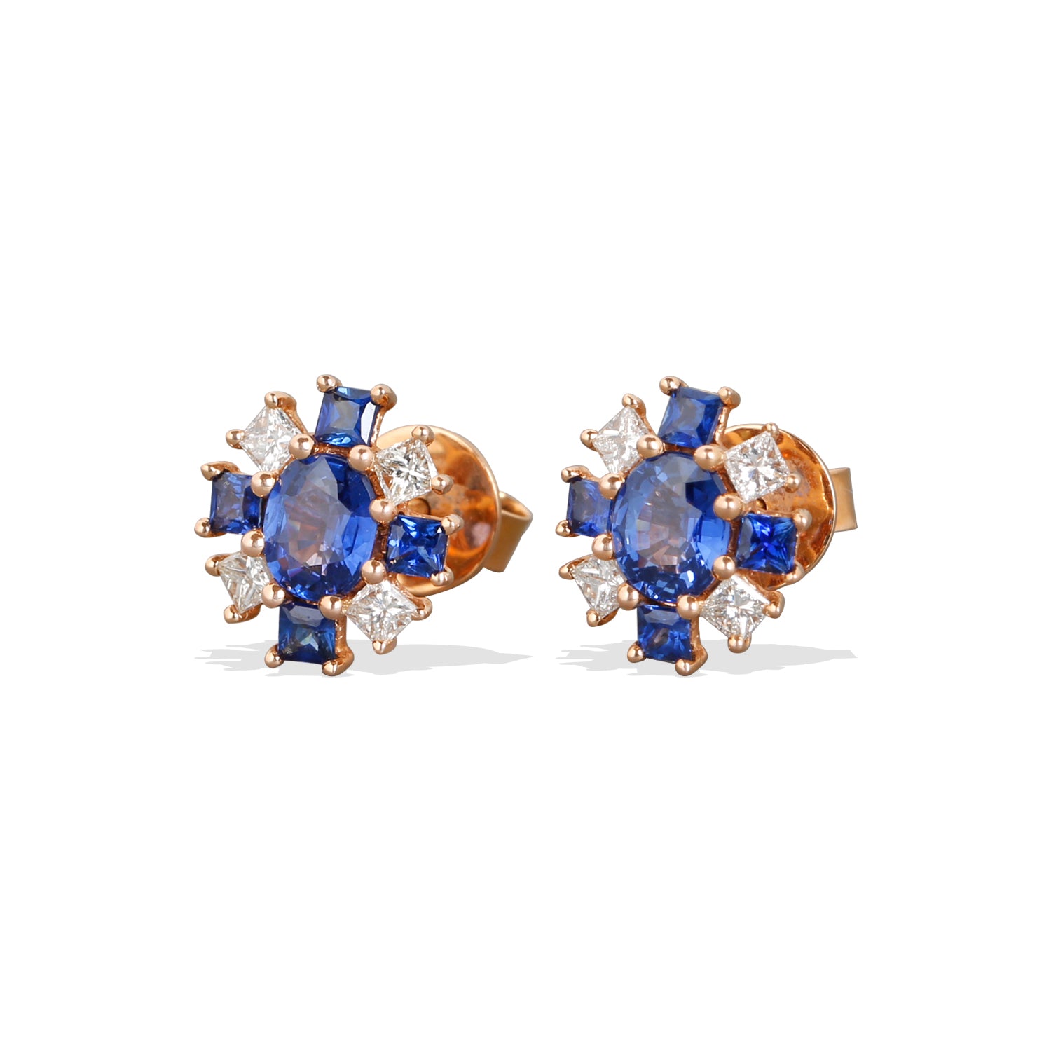 Sapphire Diamond Studs